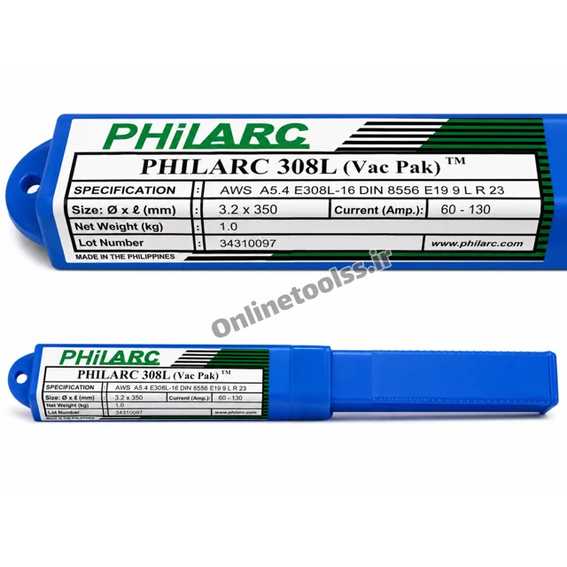 الکترود استیل 308 سایز 3 فیلارک بسته 1 کیلویی